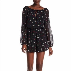 BCBGeneration Black Floral Romper